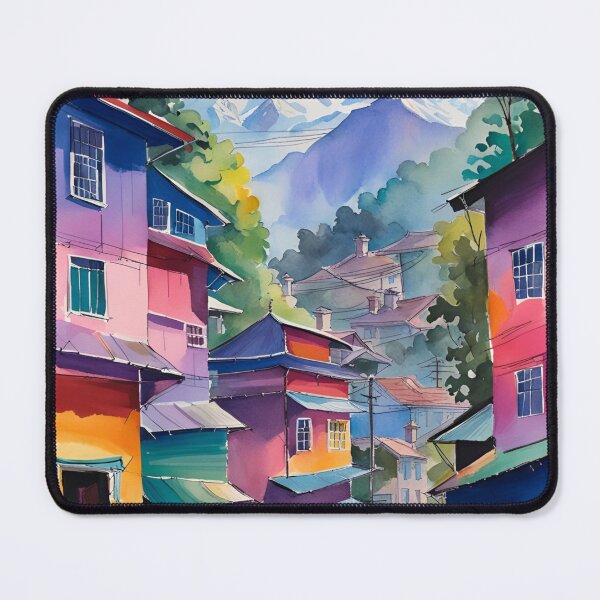Item preview, Darjeeling Queen of Hills Watercolor designed and sold by Places On Earth.