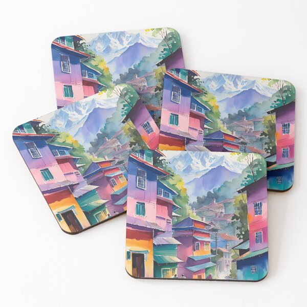 Item preview, Darjeeling Queen of Hills Watercolor designed and sold by Places On Earth.
