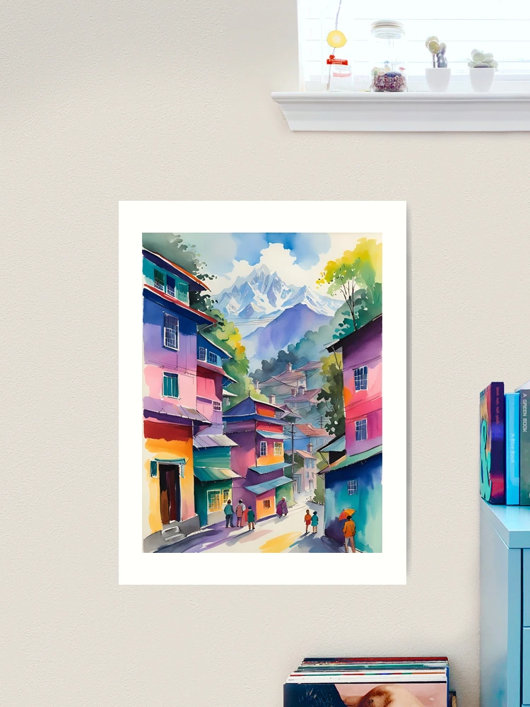 Somewhere buy South of Darjeeling. Art Print.