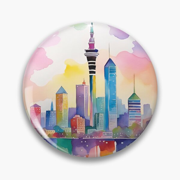 Item preview, Rainbow Auckland City Skyline designed and sold by Places On Earth.