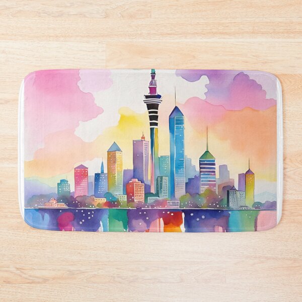 Item preview, Rainbow Auckland City Skyline designed and sold by Places On Earth.