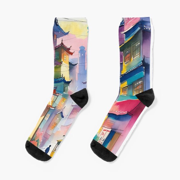 Item preview, Busan City Streets Watercolor designed and sold by Places On Earth.