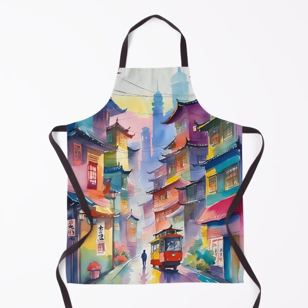 Item preview, Busan City Streets Watercolor designed and sold by Places On Earth.