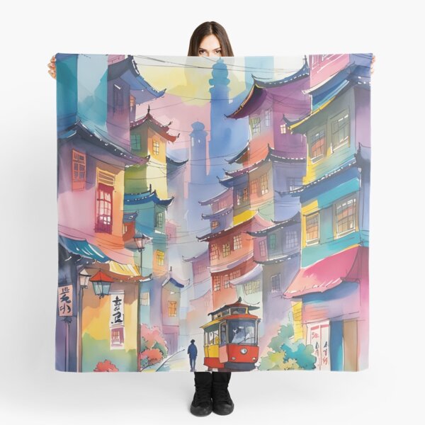 Item preview, Busan City Streets Watercolor designed and sold by Places On Earth.