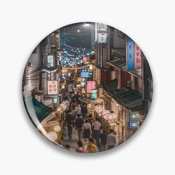 Item preview, Korean Street at Night Seoul designed and sold by Places On Earth.