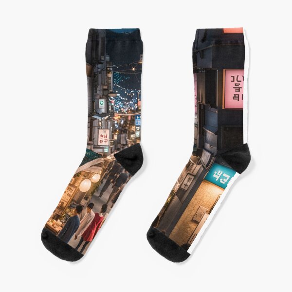 Item preview, Korean Street at Night Seoul designed and sold by Places On Earth.