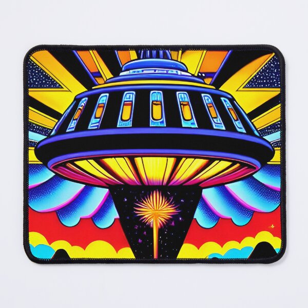 Item preview, Area 51 – Trippy Neon Retro UFO 113 | Lazar designed and sold by Benito Del Ray.