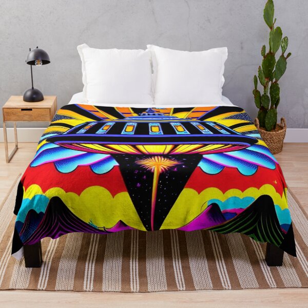 Item preview, Area 51 – Trippy Neon Retro UFO 113 | Lazar designed and sold by Benito Del Ray.