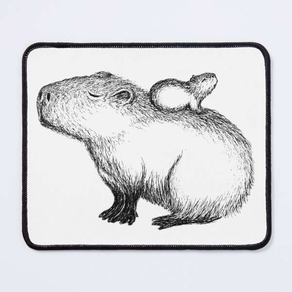Item preview, capybara capymama and baby  designed and sold by MiraNomegusta.