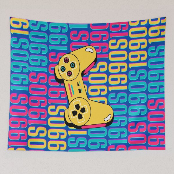 Item preview, 1990s retro design 3 - Dark Blue Background designed and sold by PunjabanJatti.