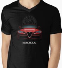 Alfa Romeo Giulia Quadrifoglio Men's V-Neck T-Shirt