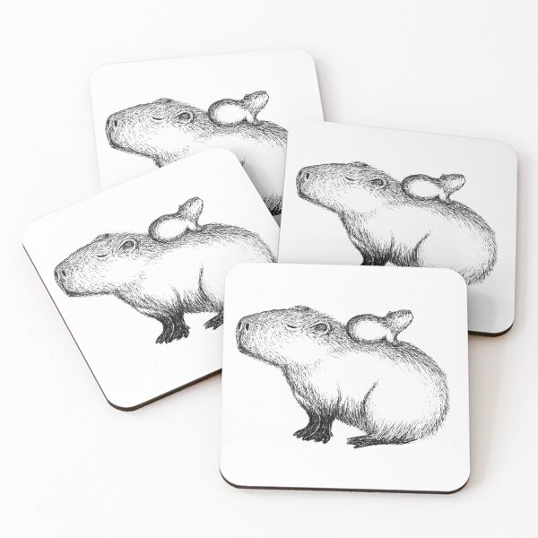Item preview, capybara capymama and baby  designed and sold by MiraNomegusta.