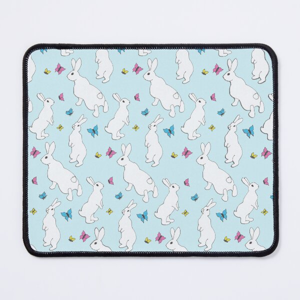 Item preview, Curious bunnies pattern - blue designed and sold by immortalilith.