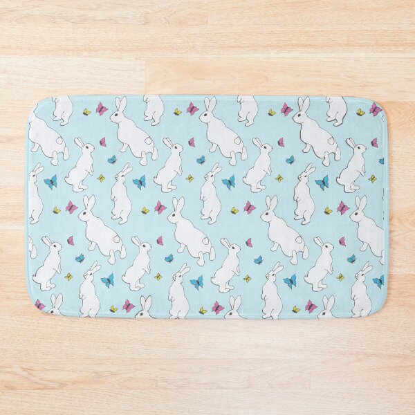Item preview, Curious bunnies pattern - blue designed and sold by immortalilith.