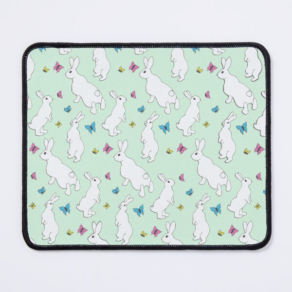 Item preview, Curious bunnies pattern - mint designed and sold by immortalilith.