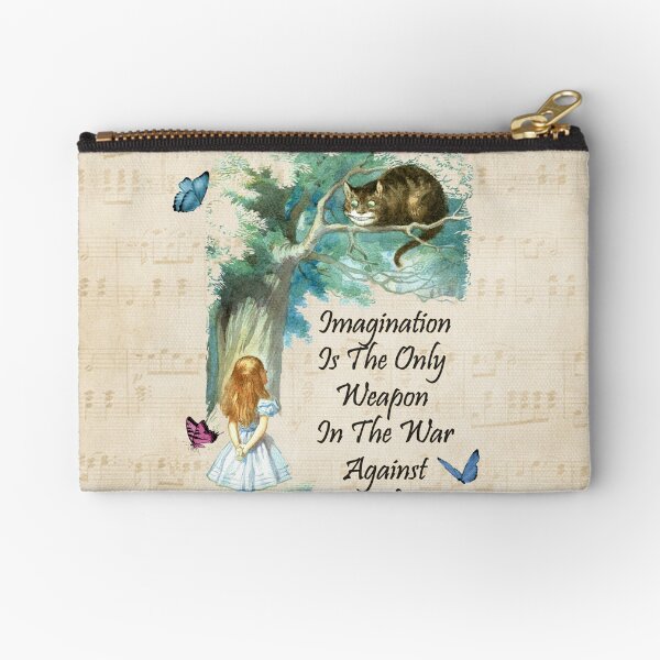 Alice In Wonderland Quote - Imagination Zipper Pouch