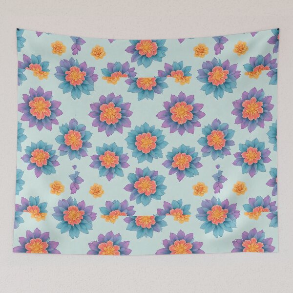 Item preview, colorful floral seamless pattern design designed and sold by JapKo.