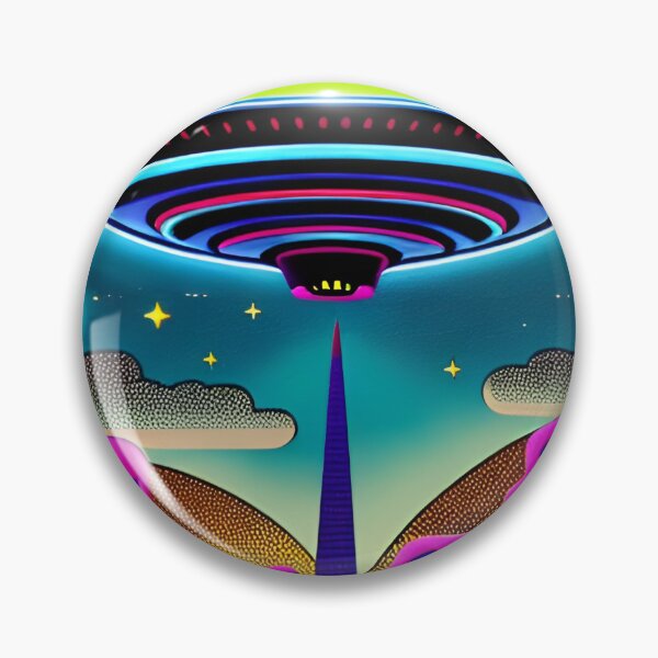Item preview, Area 51 – Trippy Neon Surreal UFO 119 | Lazar designed and sold by Benito Del Ray.