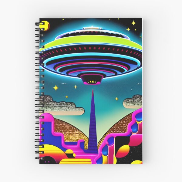 Item preview, Area 51 – Trippy Neon Surreal UFO 119 | Lazar designed and sold by Benito Del Ray.