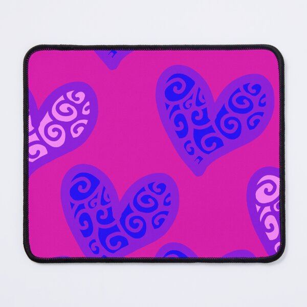 Item preview, Blue Pink Hearts, Hot Pink Bg designed and sold by awsomepatterns.