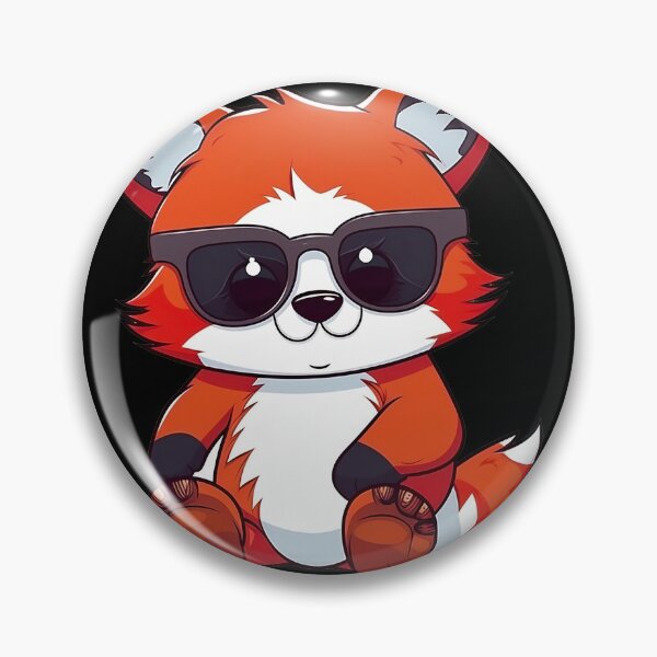 Aperçu de l'œuvre Panda roux portant des lunettes de soleil créée et vendue par Tee-Magination.