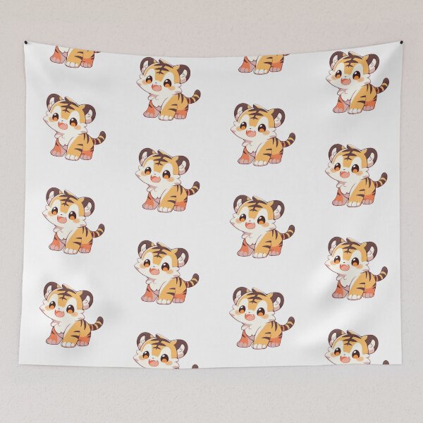 Item preview, Cute Kawaii Baby Tiger designed and sold by CozyKawaiiArt.