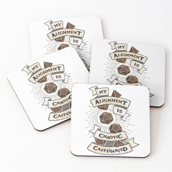 Item preview, My Alignment is Chaotic Caffeinated DnD designed and sold by wolfkin-design.