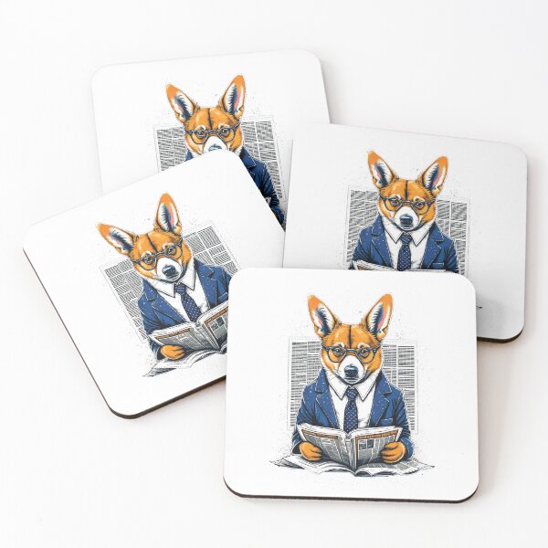 Item preview, Dog Corgi Reads Newspaper designed and sold by NewStyle44.