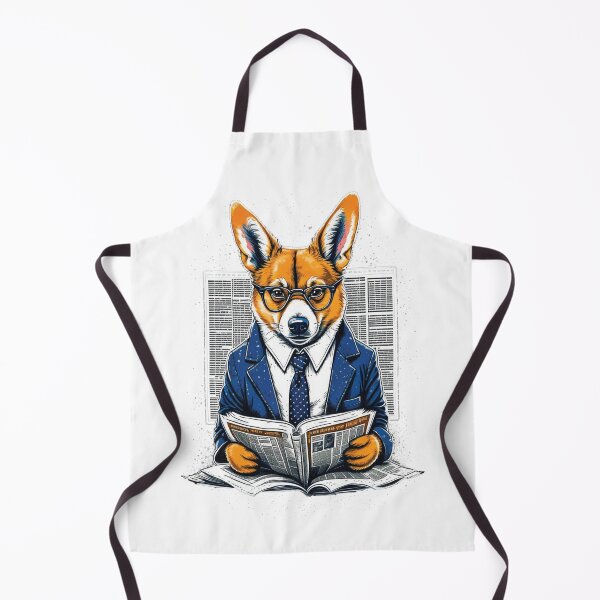 Item preview, Dog Corgi Reads Newspaper designed and sold by NewStyle44.
