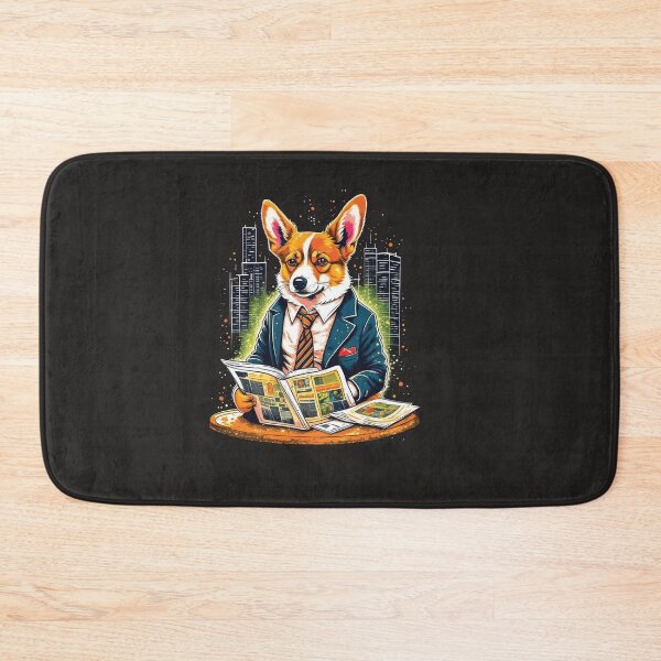 Item preview, Dog Corgi Reads Newspaper designed and sold by NewStyle44.