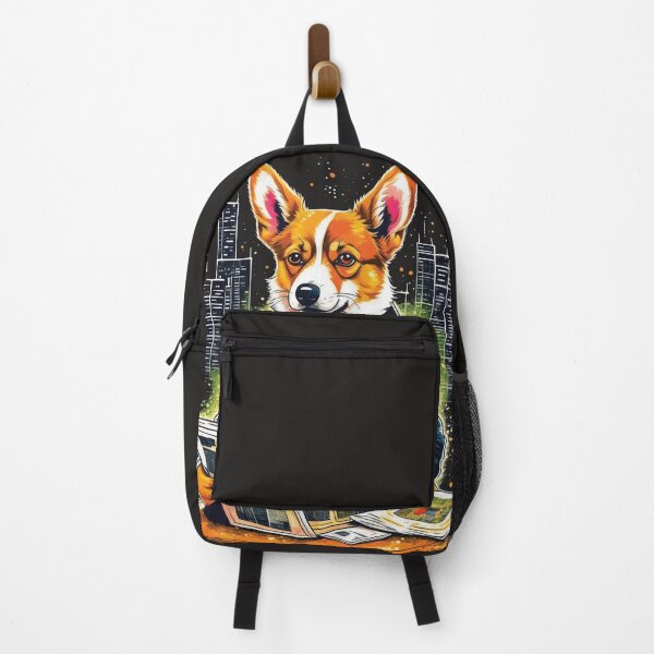 Item preview, Dog Corgi Reads Newspaper designed and sold by NewStyle44.
