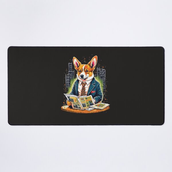 Item preview, Dog Corgi Reads Newspaper designed and sold by NewStyle44.