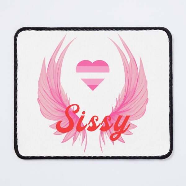 Item preview, Sissy Angel Wings Transgender Heart Flag designed and sold by SISSY4SISSIES.