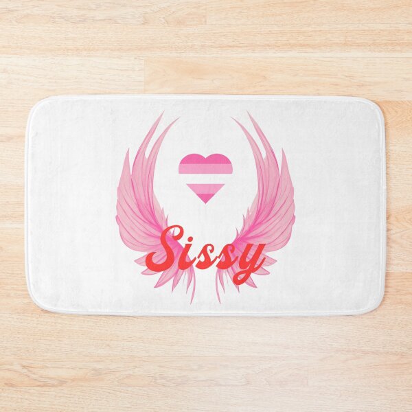 Item preview, Sissy Angel Wings Transgender Heart Flag designed and sold by SISSY4SISSIES.