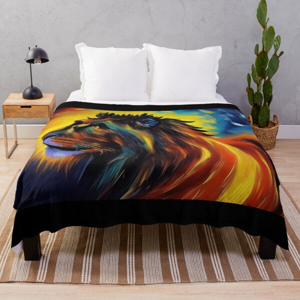Item preview, Colourful Lion, Ai Generated Art designed and sold by ACC .
