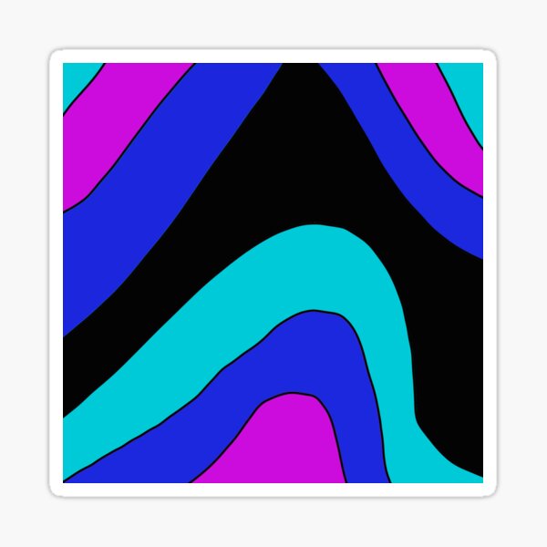 Item preview, Cool Colors Waves designed and sold by awsomepatterns.