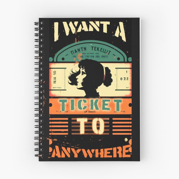 Item preview, I WANT A TICKET TO ANYWHERE- Vintage Summer design by CallisC Arts designed and sold by CallisC-Arts.
