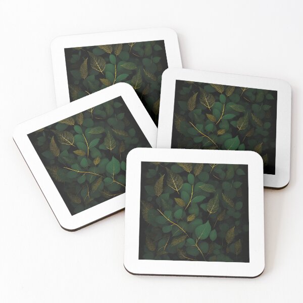 Item preview, Abstract pattern of eucalyptus leafs designed and sold by JapKo.