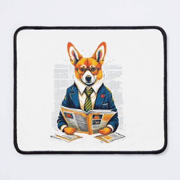 Item preview, Corgi Reads Newspaper designed and sold by NewStyle44.