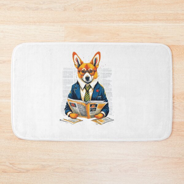 Item preview, Corgi Reads Newspaper designed and sold by NewStyle44.