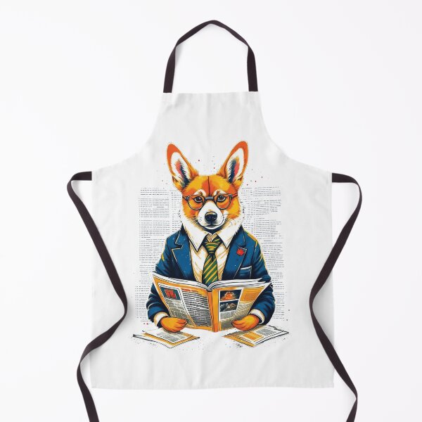 Item preview, Corgi Reads Newspaper designed and sold by NewStyle44.