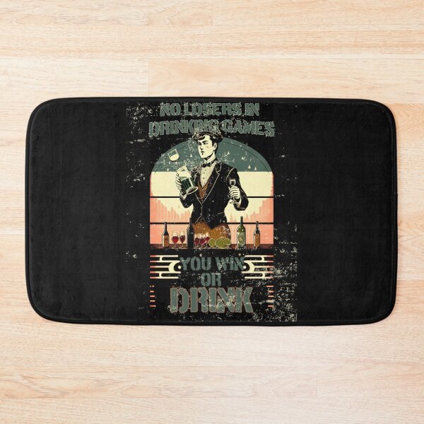 Item preview, NO LOSERS IN DRINKING GAME - Vintage Summer design by CallisC Arts designed and sold by CallisC-Arts.