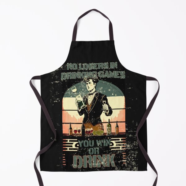 Item preview, NO LOSERS IN DRINKING GAME - Vintage Summer design by CallisC Arts designed and sold by CallisC-Arts.