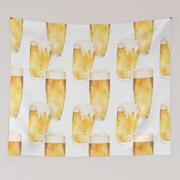 Item preview, Aquarel beer pattern designed and sold by Lexa Pix.