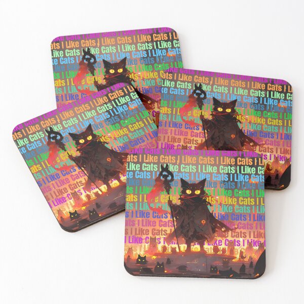 Item preview, I Like Cats Mage Wanderer Sticker Art with Colored Text designed and sold by ZEESDESIGN.