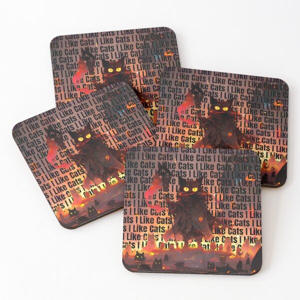 Item preview, I Like Cats Mage Wanderer Sticker Art with Black Text designed and sold by ZEESDESIGN.