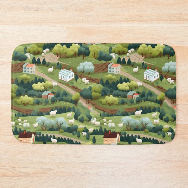 Item preview, Sheep farm pattern designed and sold by Lexa Pix.