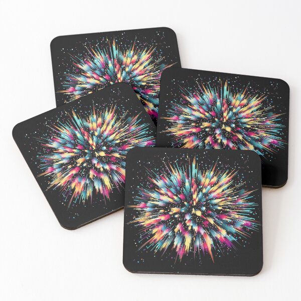 Item preview, exploding colorful fireworks designed and sold by TrendyPalette.