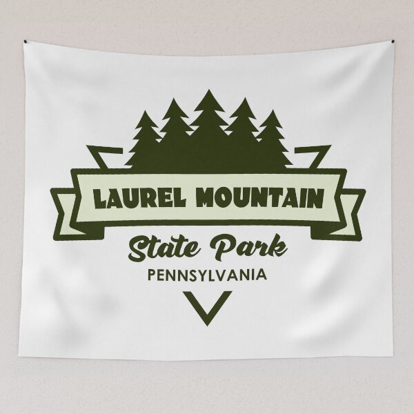 Item preview, Laurel Mountain State Park Pennsylvania Trees And Ribbon designed and sold by bivenart.