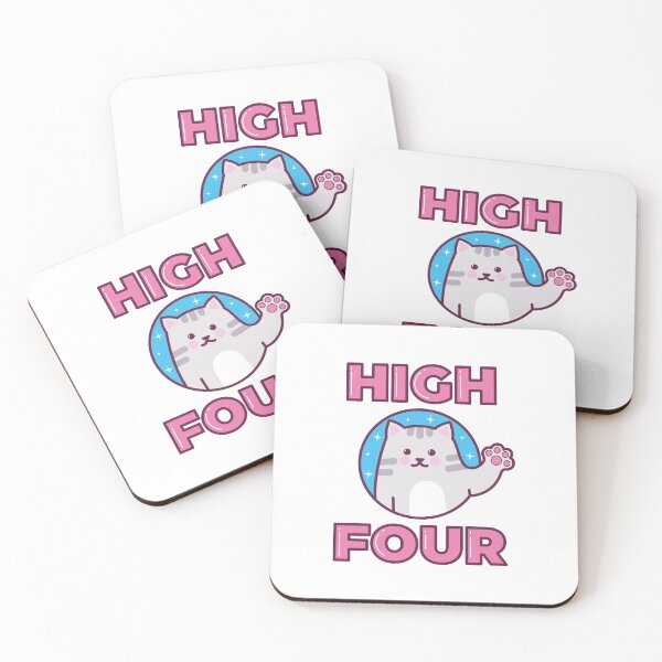 Item preview, cute kawaii kitten doing high five using paws designed and sold by onieku.